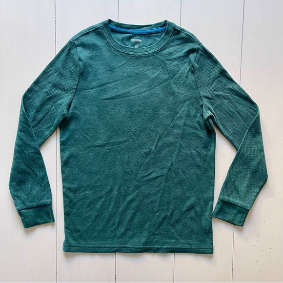 SONOMA Goods For Life | Boys Medium Thermal Long Sleeve Shirts in Green & Black - Picture 4 of 7